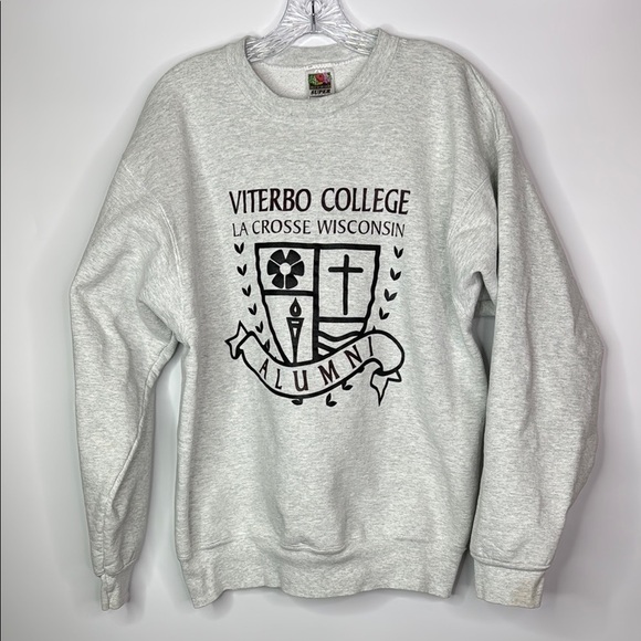 Fruit Of The Loom Viterbo College La Crosse, WI Alumni Crewneck Sweatshirt Large - Picture 1 of 11